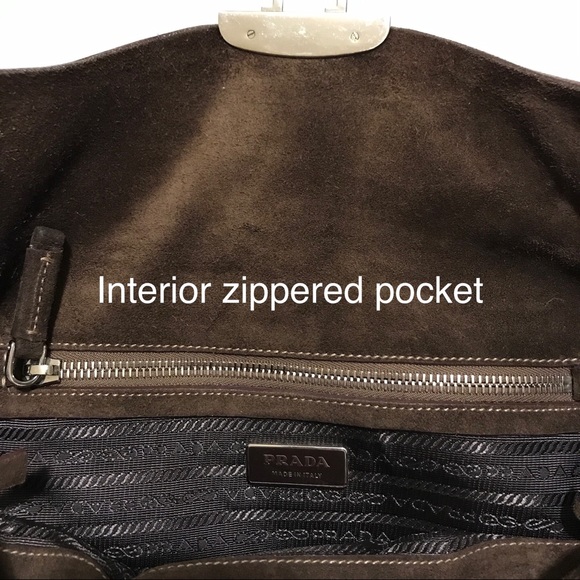 Vintage! Authentic Prada Suede Satchel - Picture 5 of 16